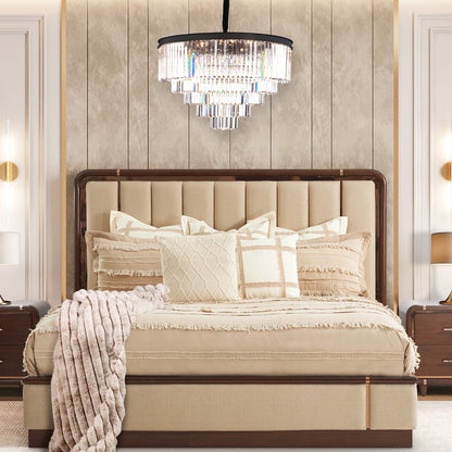 Allure 21-Light Round Crystal Chandelier - Matte Black