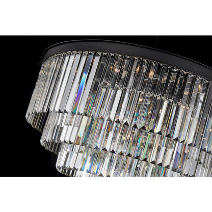 Allure 28-Light Round Crystal Chandelier - Matte Black