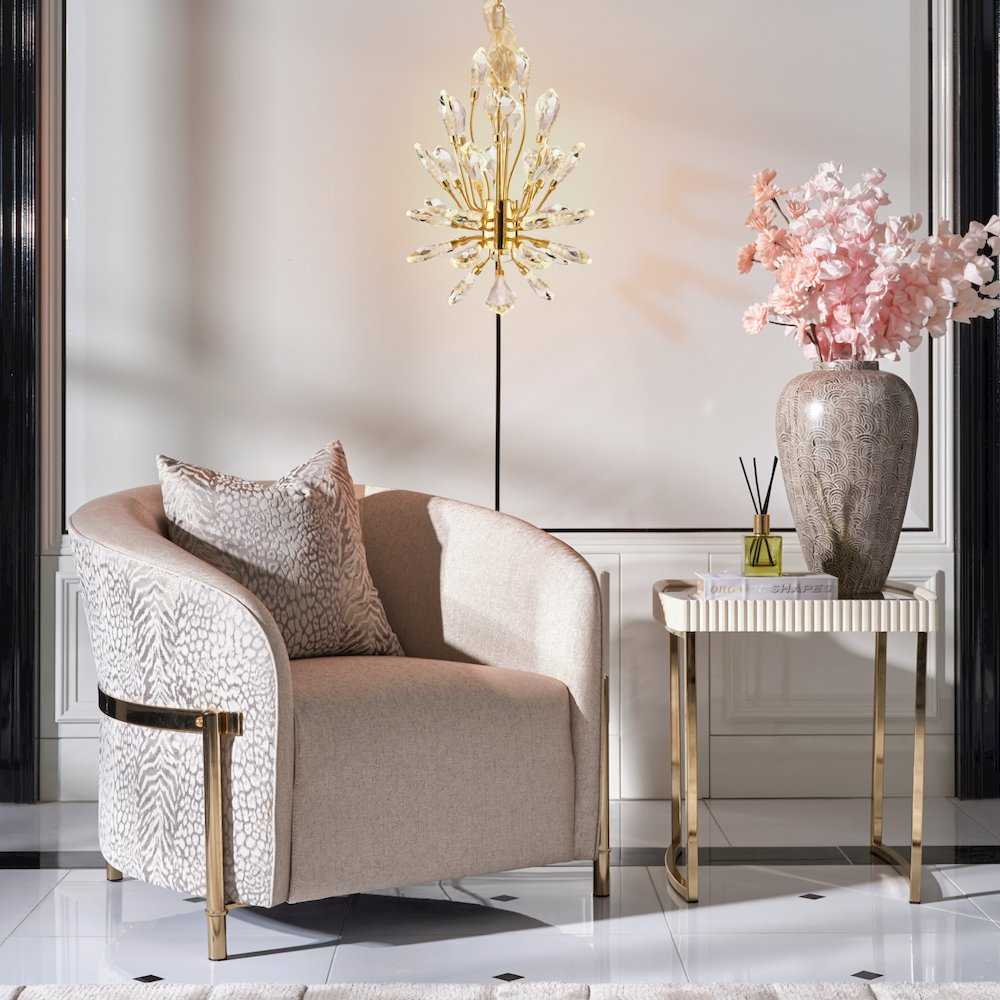 Astra 18" Crystal LED Chandelier - Gold