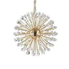 Solara 32" Round Crystal LED Chandelier - Gold