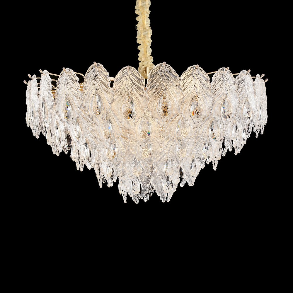 Orlisse 18-Light Acrylic Chandelier - Gold
