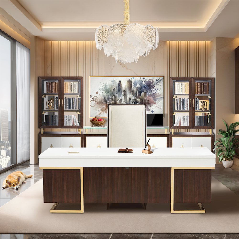 Almara 7-Light Frosted Glass Chandelier - Frost/Gold