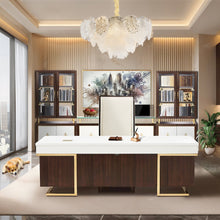 Almara 9-Light Frosted Glass Chandelier - Frost/Gold