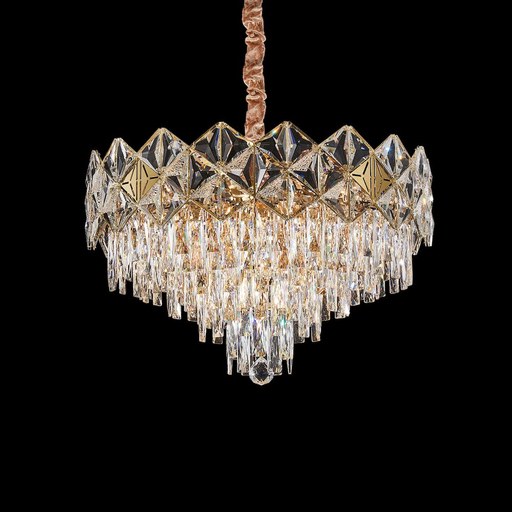 Regalia 13-Light Crystal Chandelier - Gold