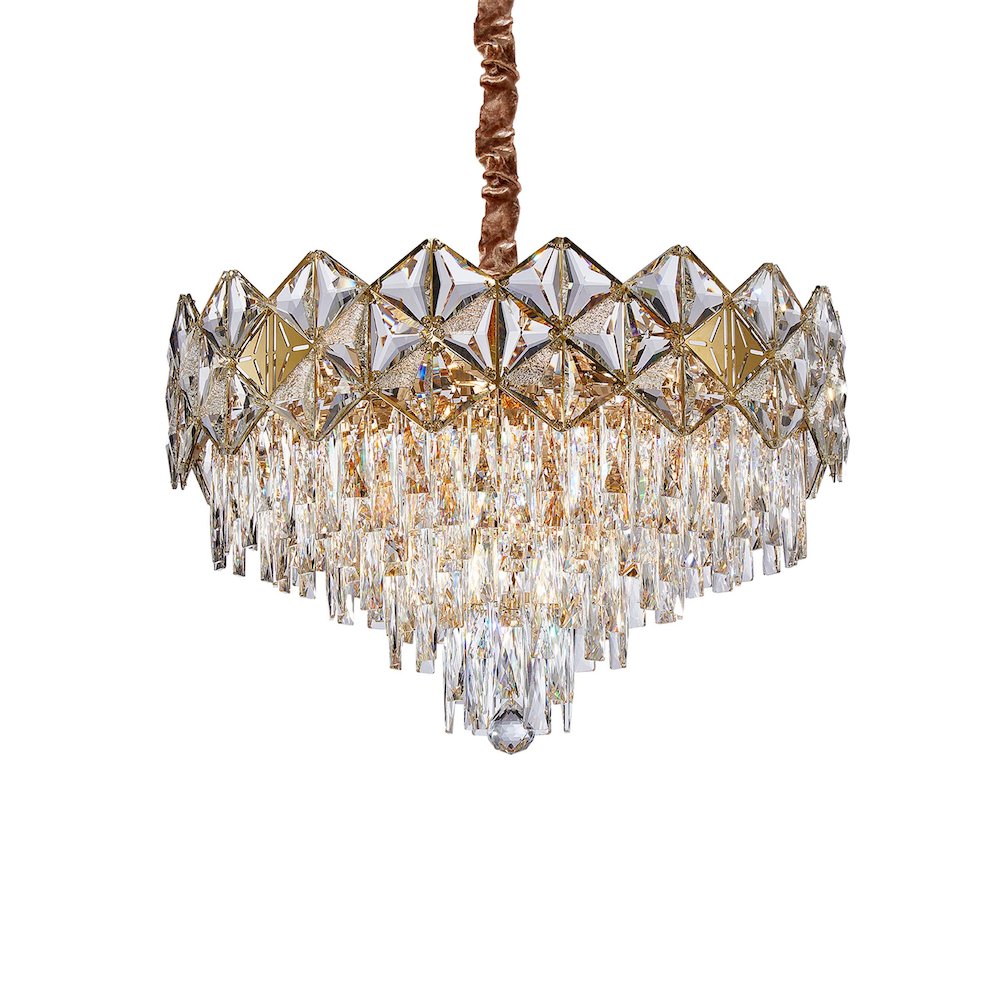 Regalia 13-Light Crystal Chandelier - Gold