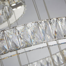 Crossover Modern Crystal LED Chandelier - Chrome