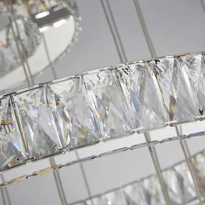 Enterprise Modern Rectangular Crystal Chandelier - Chrome