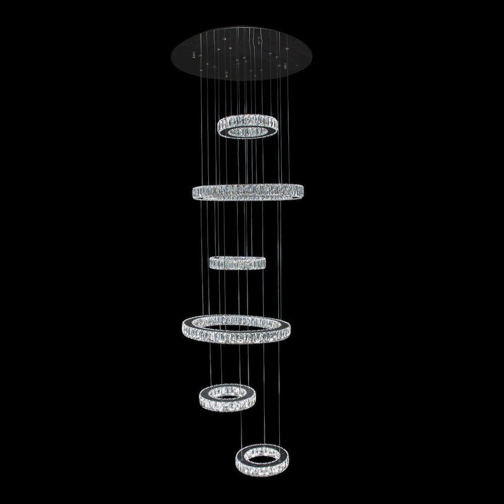 Galaxy Modern 49" Crystal Chandelier - Chrome
