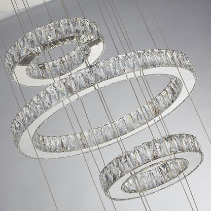 Galaxy Modern 49" Crystal Chandelier - Chrome
