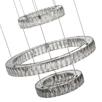Galaxy Modern 49" Crystal Chandelier - Chrome