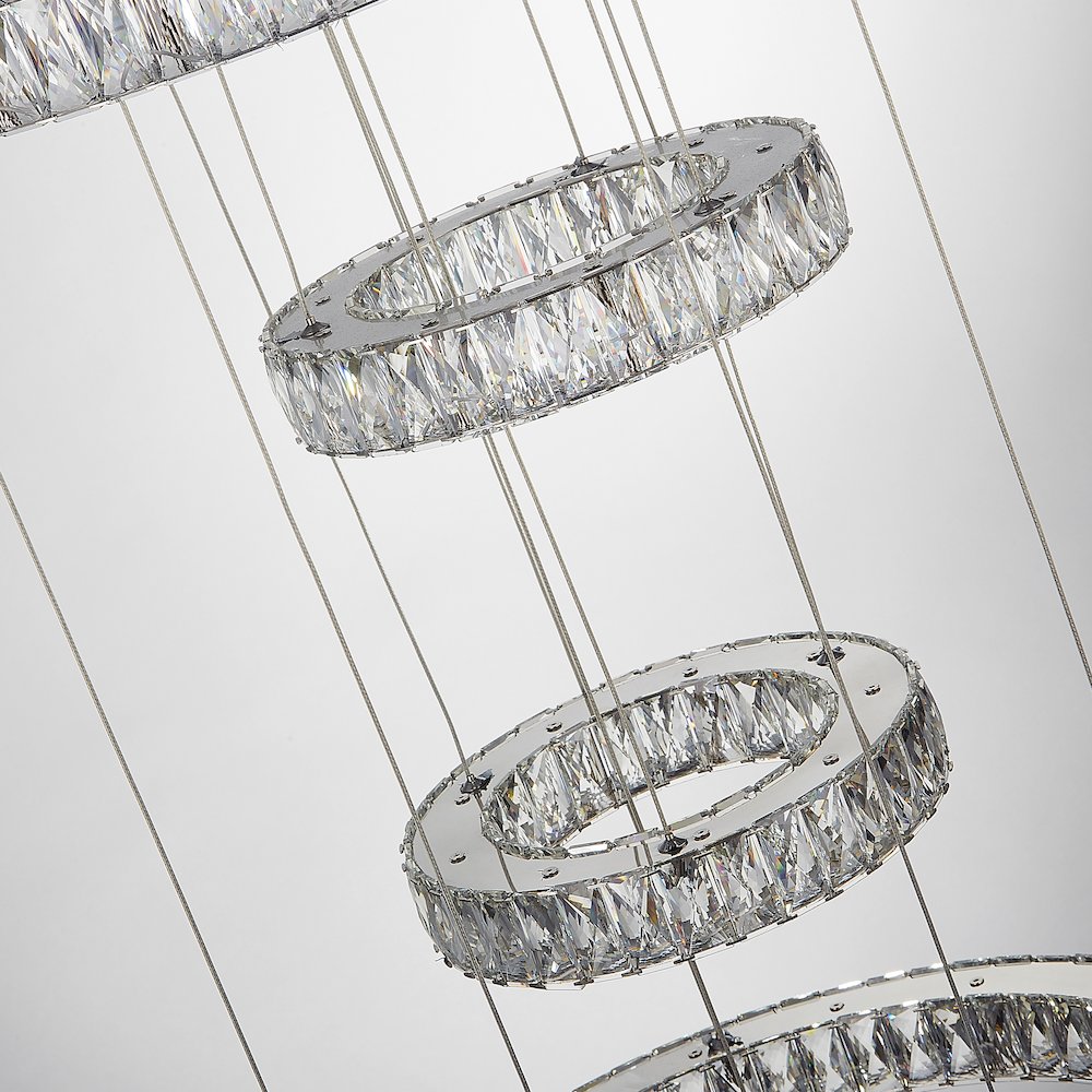 Galaxy Modern 49" Crystal Chandelier - Chrome