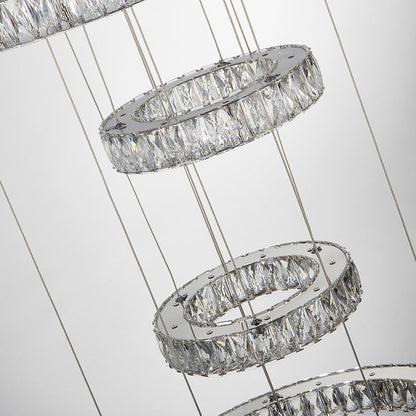Galaxy Modern 49" Crystal Chandelier - Chrome