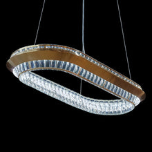 Base Camp Oval Crystal LED Chandelier - Gold