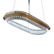 Base Camp Oval Crystal LED Chandelier - Gold