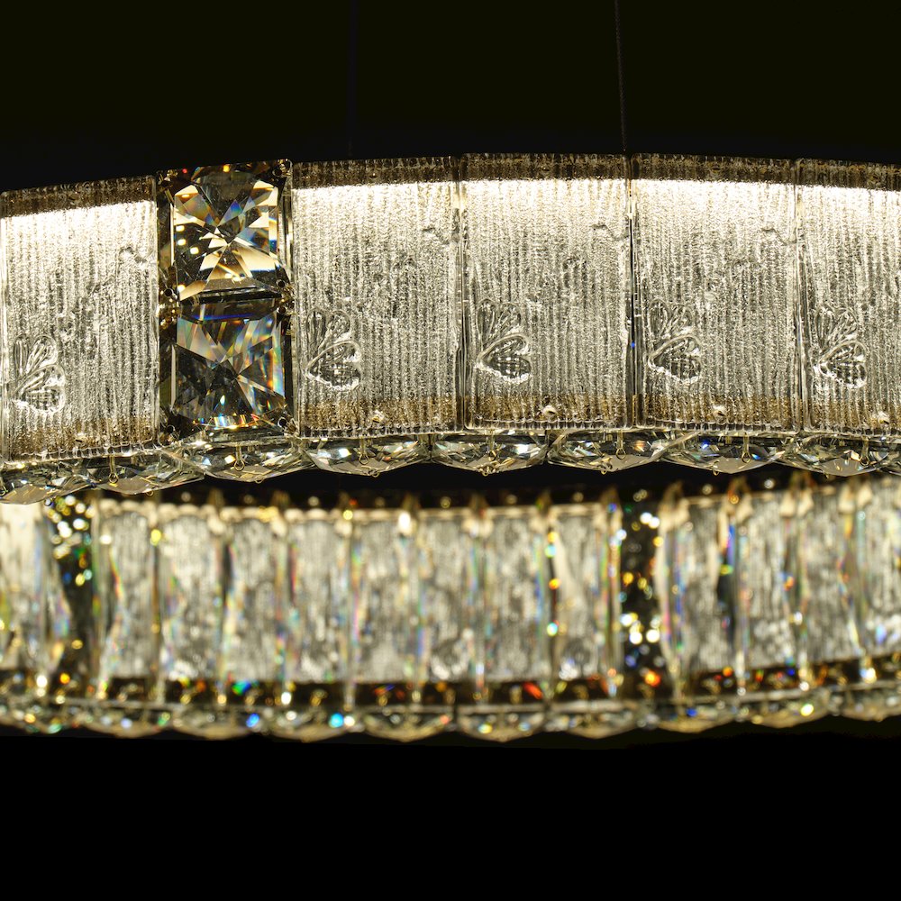 Mina 31" Round Crystal LED Chandelier