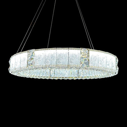 Mina 31" Round Crystal LED Chandelier
