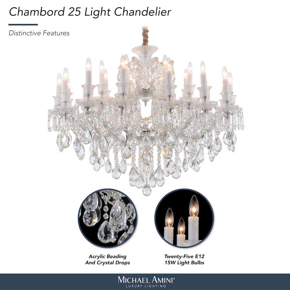 Chambord 25-Light Traditional Crystal Chandelier
