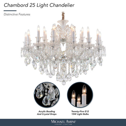 Chambord 25-Light Traditional Crystal Chandelier