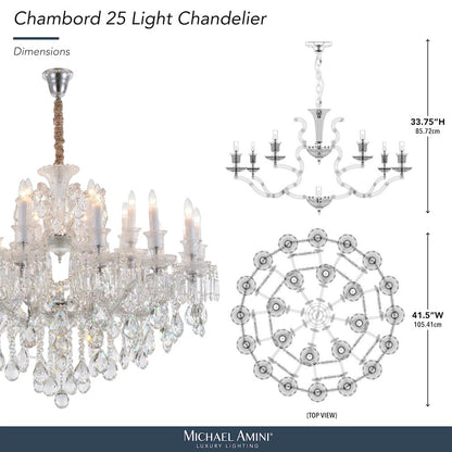 Chambord 25-Light Traditional Crystal Chandelier