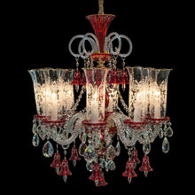 Winter Palace 8-Light Traditional Crystal Chandelier - Ruby Red