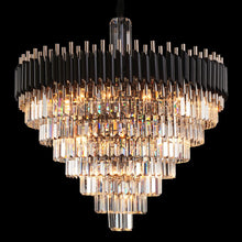 Symphony Round 37-Light Crystal Chandelier - Black