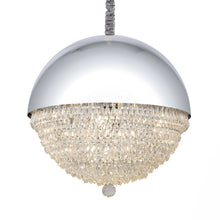 Eclipse LED Crystal and Metal Chandelier - Silver