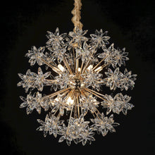 Bouquet 10-Light Round Crystal Chandelier - Gold