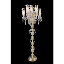 Garnier 7-Light Traditional Crystal Floor Lamp - Gold