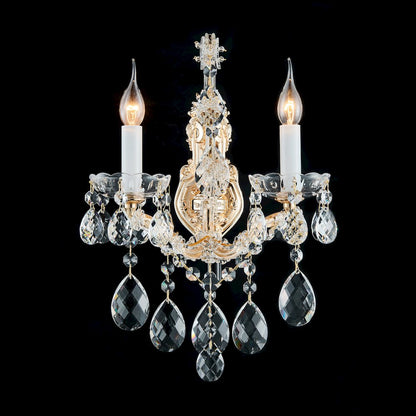La Scala Traditional Crystal Wall Sconce - Gold