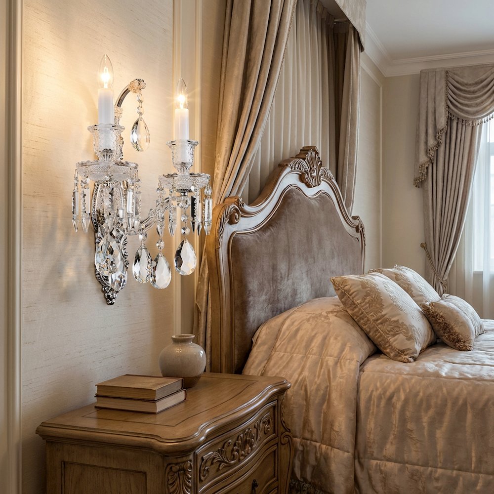 Chambord Crystal Wall Sconce - Clear