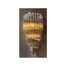 Spiral 5-Light 25" Crystal Wall Sconce - Gold