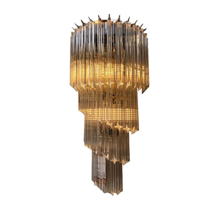 Spiral 5-Light 25" Crystal Wall Sconce - Gold