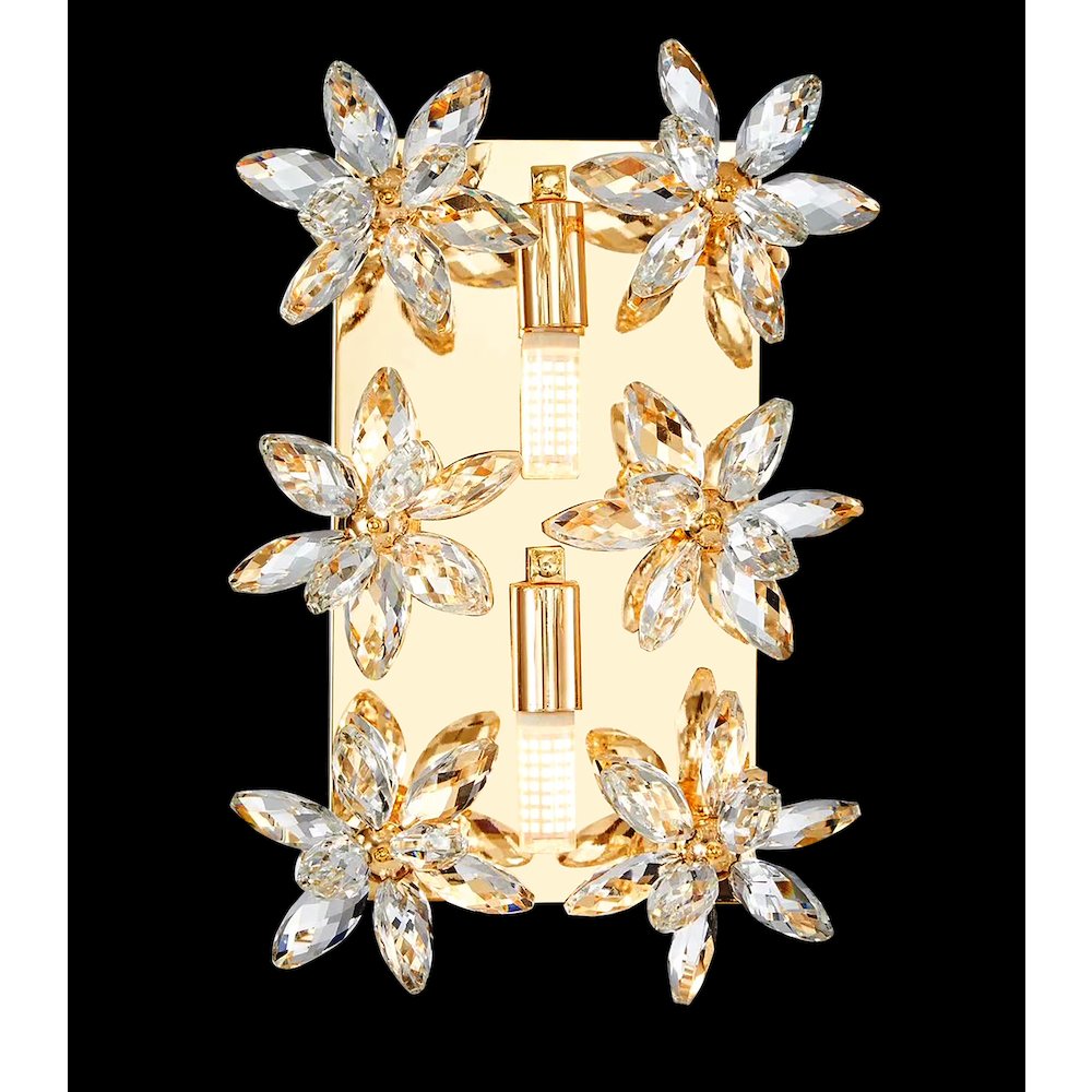 Daisy Crystal Wall Sconce - Gold