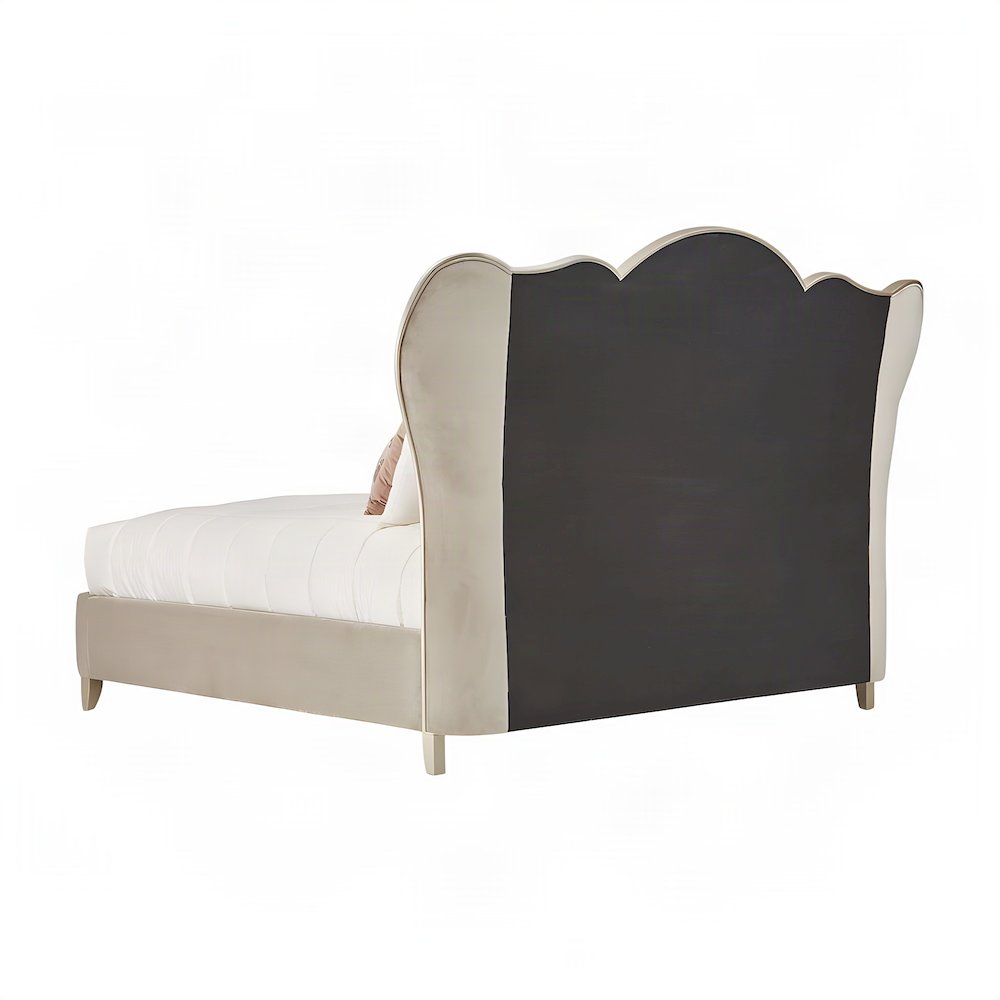 Starlight Canyon Home Tufted Bed with Velvet-Upholstered Frame, Hazelnut