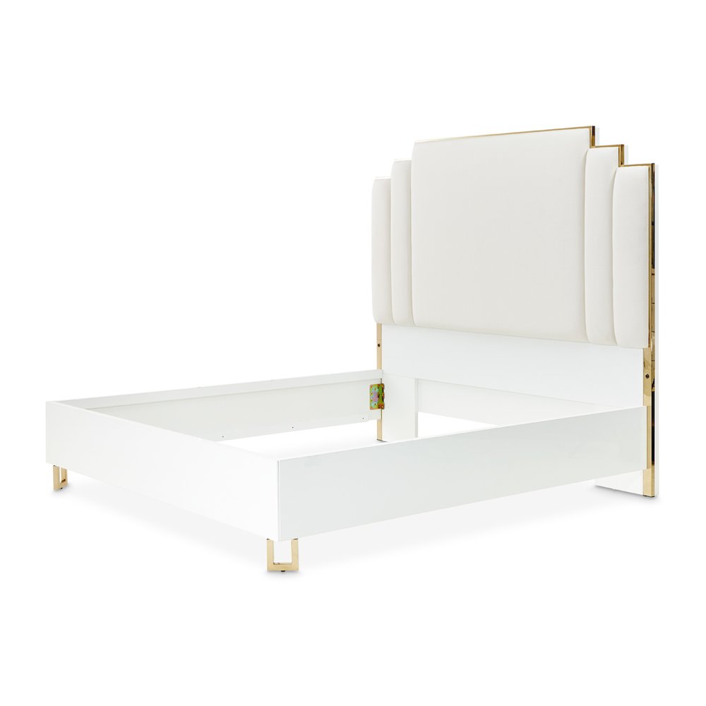 Palm Gate Cal. King Upholstered Bed - Cloud White