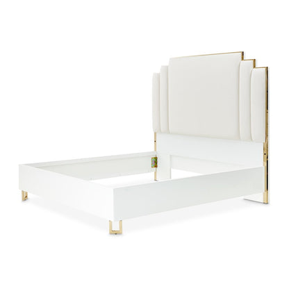 Palm Gate Cal. King Upholstered Bed - Cloud White