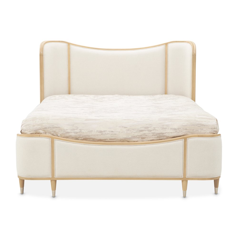 Camellia Field King Upholstered Bed - Caramel