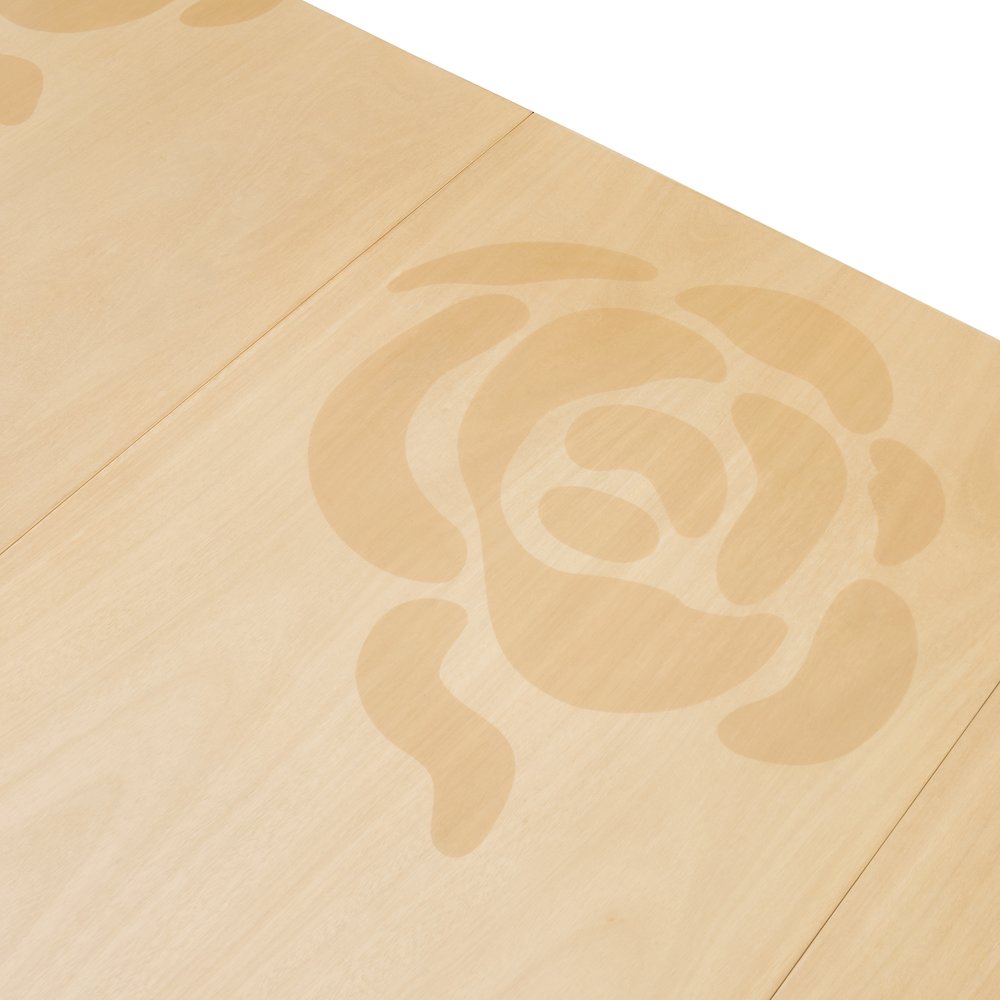 Camellia Field Rectangular Pedestal Dining Table - Caramel