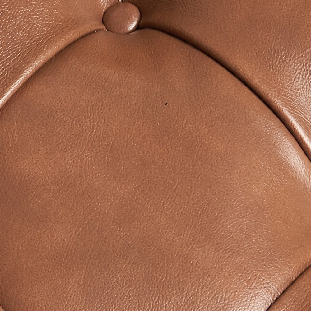 Starlight Canyon Home Leather-Upholstered Solid Wood Bench, Honey Walnut