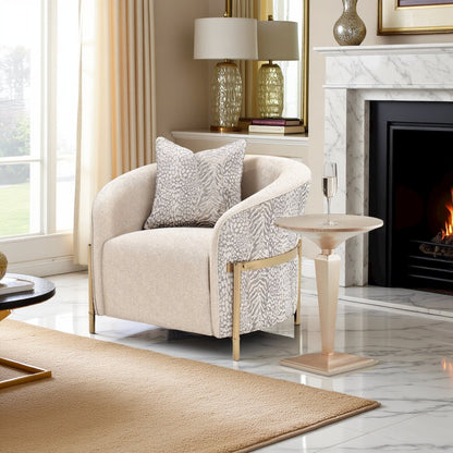 Gold Accent Chair, Comfy Reading Chair and Living Room Chair for Adults
