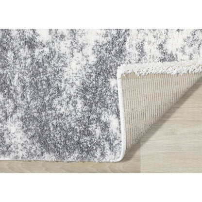 Ferris White Grey Clouds Area Rug, 7'10" x 10'6"