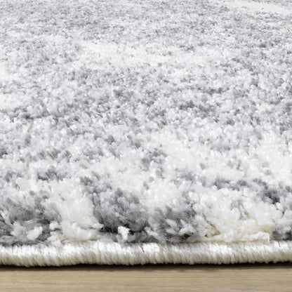 Ferris White Grey Clouds Area Rug, 7'10" x 10'6"
