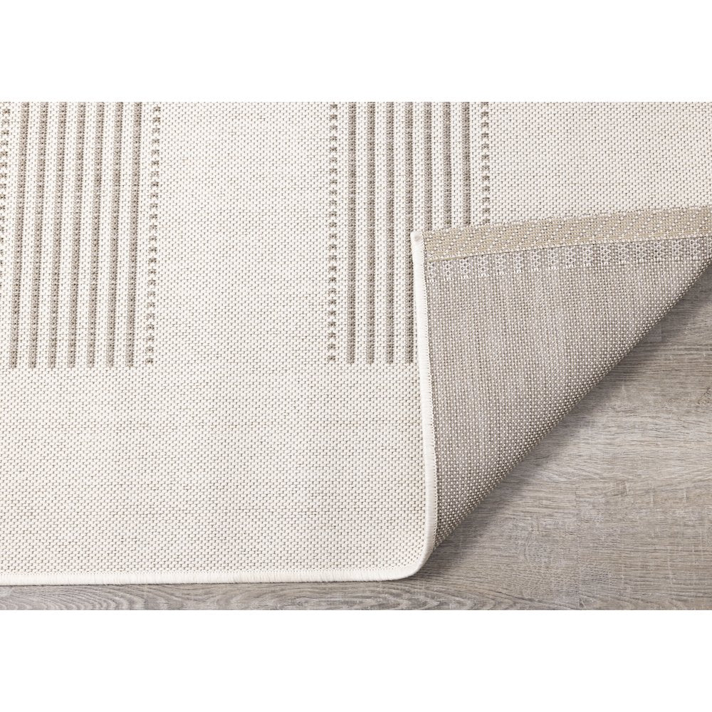 Beige 6x9 Rug with Modern Striped Design, Neutral Area Rug for Home