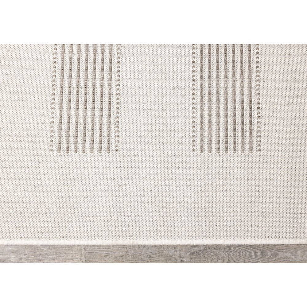 Beige 6x9 Rug with Modern Striped Design, Neutral Area Rug for Home