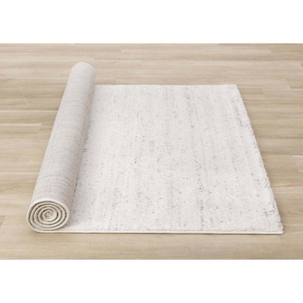 Sakura White Grey Speckled Area Rug, 7'10" x 10'10"