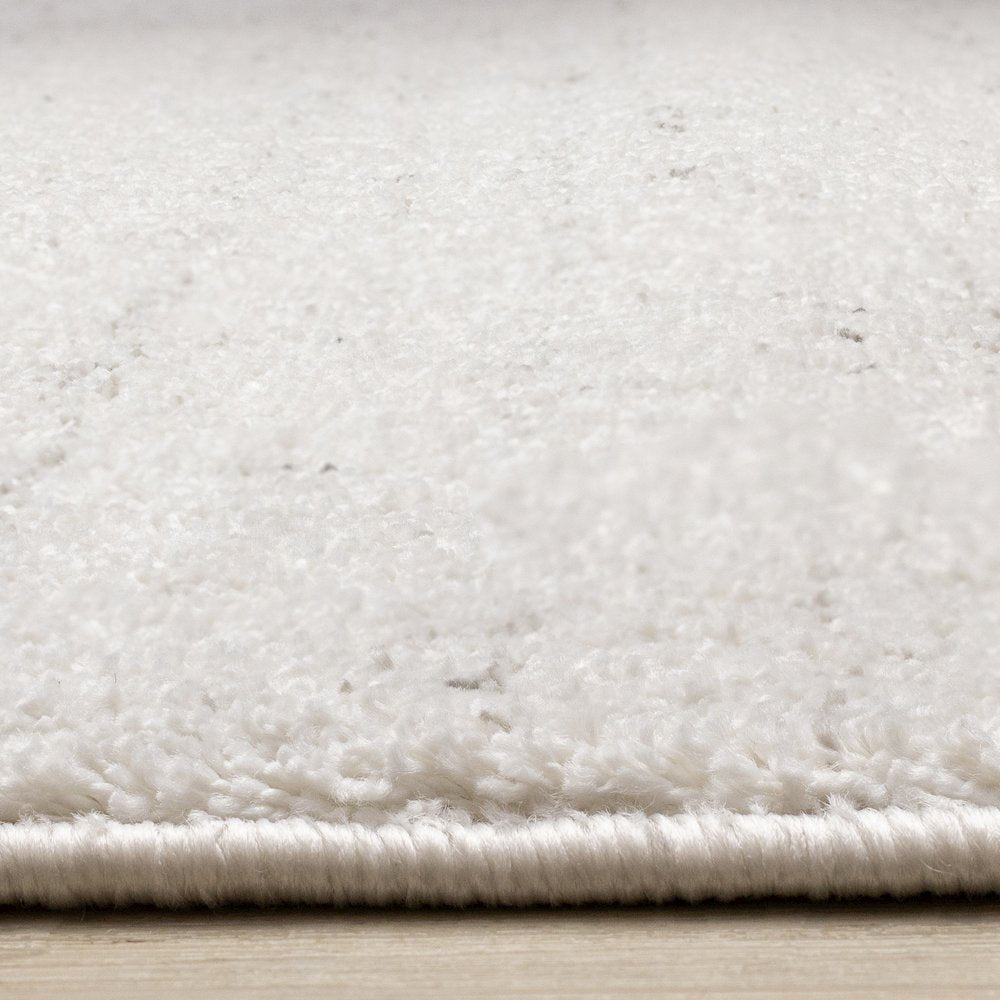 Sakura White Grey Speckled Area Rug, 7'10" x 10'10"