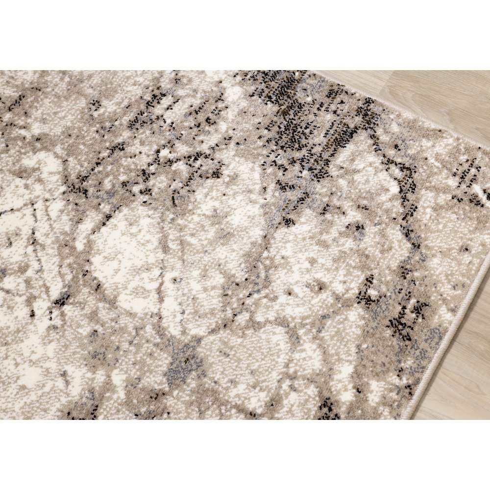 Claremont Beige Marble Patterned Area Rug, 7'10" x 10'6"