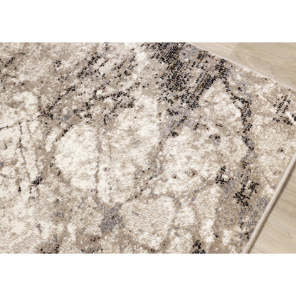 Claremont Beige Marble Patterned Area Rug, 7'10" x 10'6"