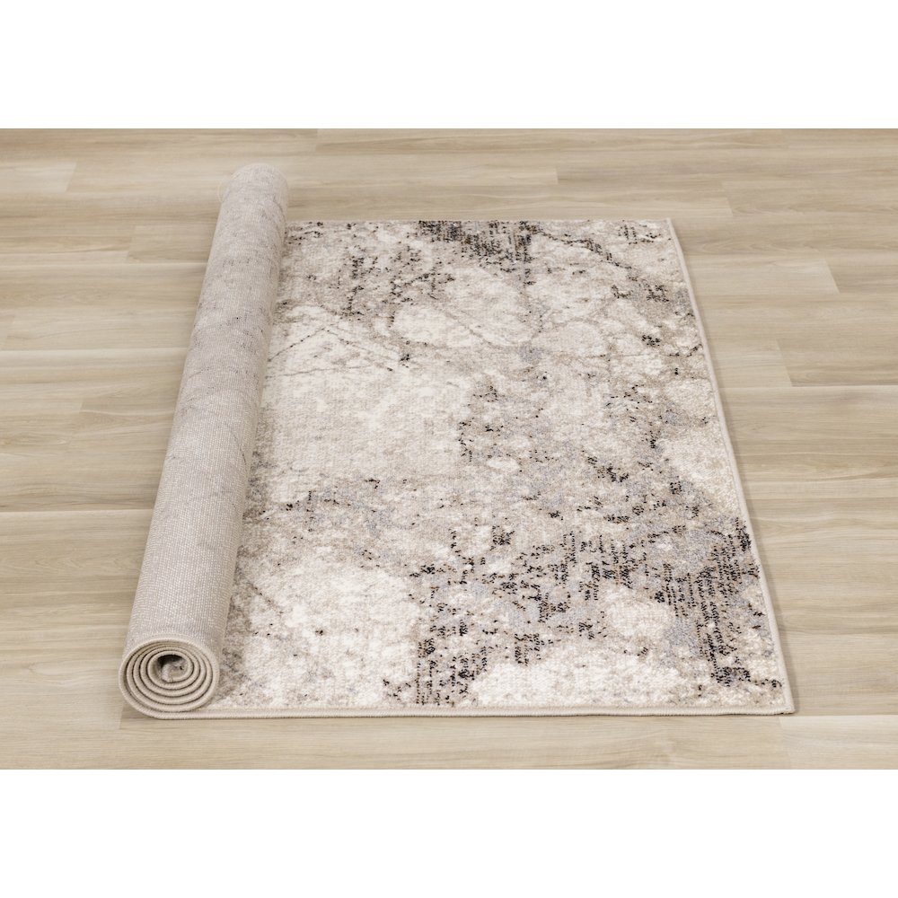 Claremont Beige Marble Patterned Area Rug, 7'10" x 10'6"