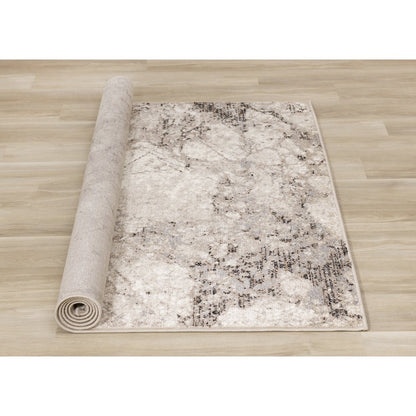 Claremont Beige Marble Patterned Area Rug, 7'10" x 10'6"